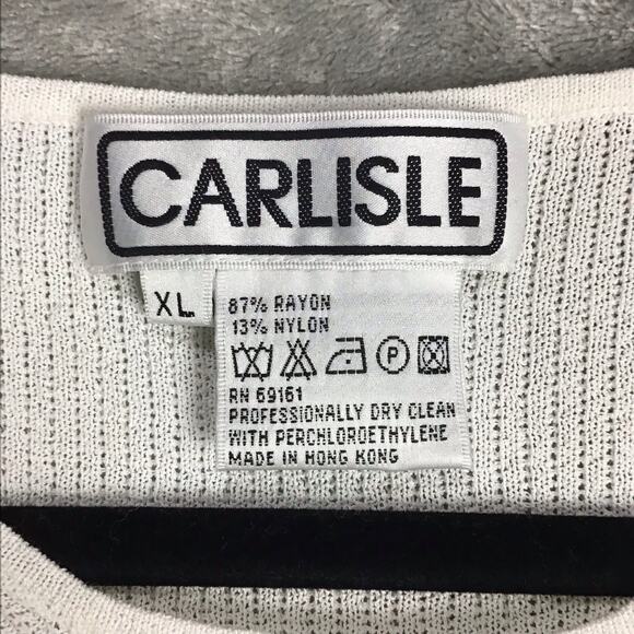 Carlisle Collection Women’s XL White Knit Tank Top Sleeveless Pullover Sweater - Picture 5 of 11